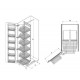 Starax 1223 Premium İkiz Kiler Krom 1400 x 1550mm