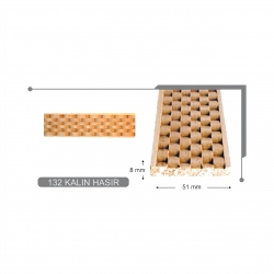 132 HASIR DESEN ÇITA Aplik 8x51mm 
