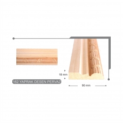 162 YAPRAK DESEN PERVAZ 18x90mm