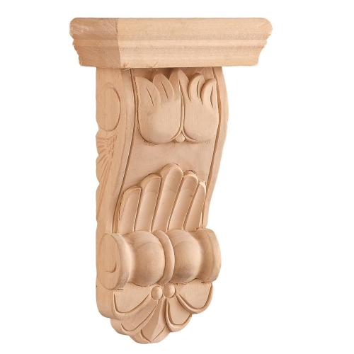 Payanda Ahşap Oyma İşlemeli Boyanabilir Dekoratif Aksesuar 15X8 AOP03