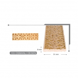 OSMANLI DESEN 133 APLİK 8x51mm 