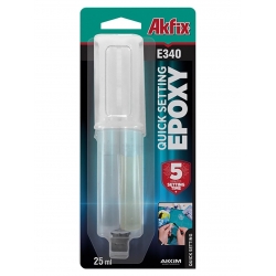 Akfix E340 Hızlı Epoksi Yapıştırıcı Şırınga 25ml