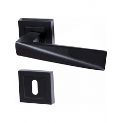 PRİZMA KARE ROZETLİ KAPI KOLU SİYAH ODA