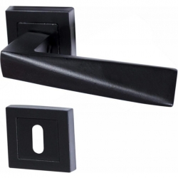 PRİZMA KARE ROZETLİ KAPI KOLU SİYAH ODA